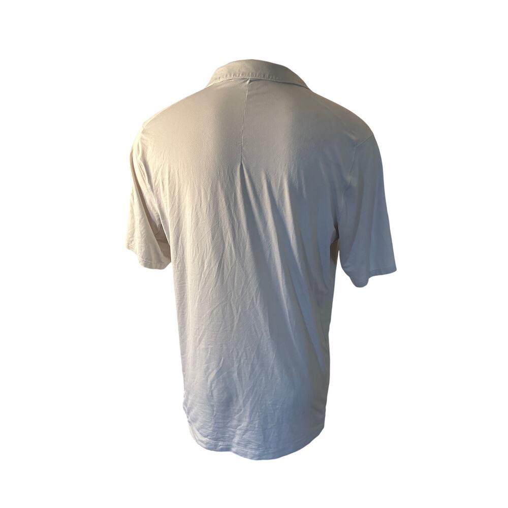 Men XL Lululemon Short Sleeved Polo Shirt Cream Lightweight Run Travel Golf - Picture 4 of 6